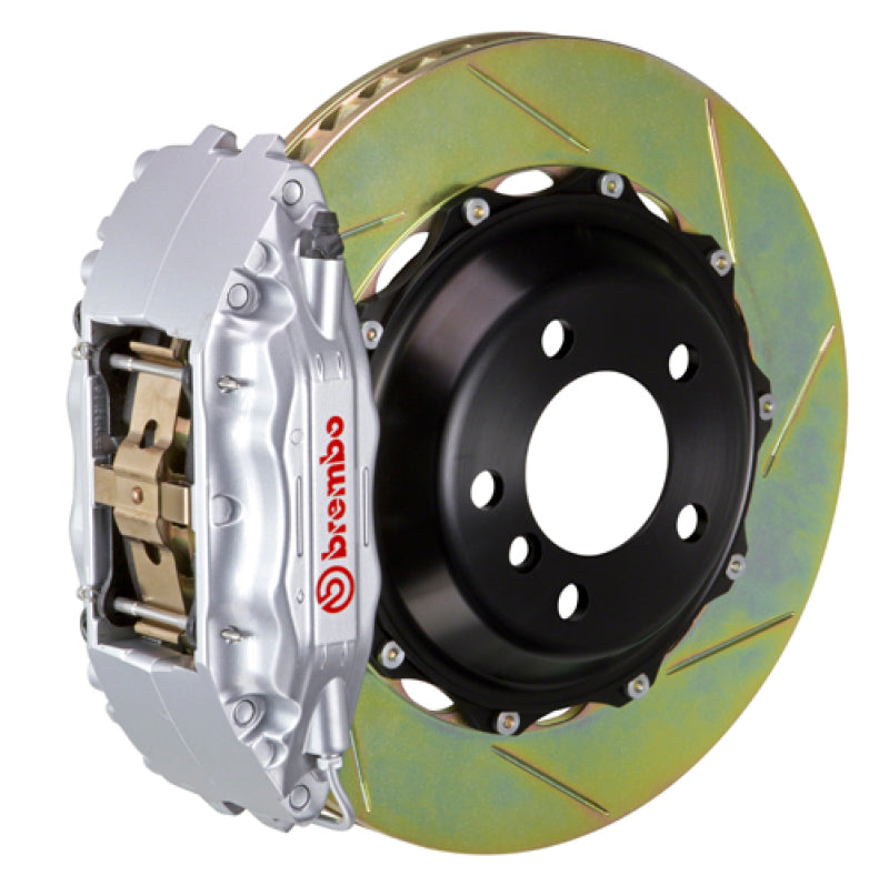 Brembo IXFront GT BBK 4 Piston Cast 2pc 355x32 2pc Rotor Slotted Type1-Silver for EVO 8/9