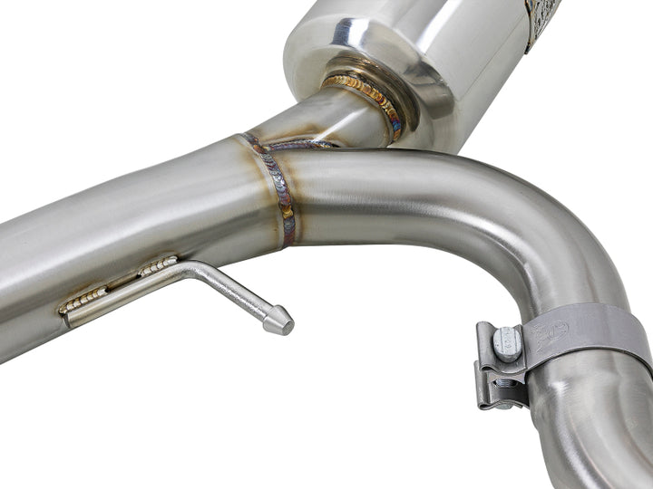 aFe Takeda 3in. to 2.5in. 304 SS C/B Exhaust I4-2.0L (t) - Blue Flamed Tips for EVO X