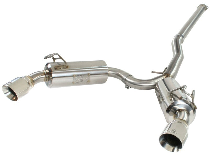 aFe Takeda Exhaust 304SS Dual Cat-Back w/ Polished Tips L4 2.0L Turbo for EVO X