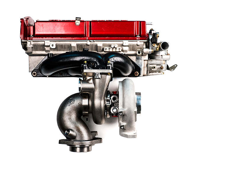 Forced Performance Performance Black Turbocharger Journal Bearing MHI Turbine Hsg w/18PSI WG for EVO 9