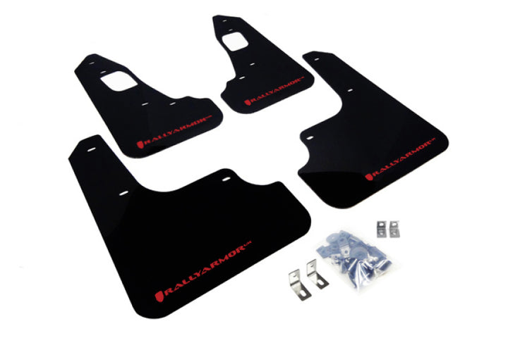 Rally Armor Black UR Mud Flap w/ Red Logo for EVO X