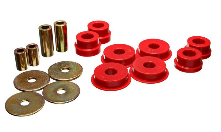 Energy Suspension Red Rear Differential / Mustache Bar Bushing Set for EVO 8