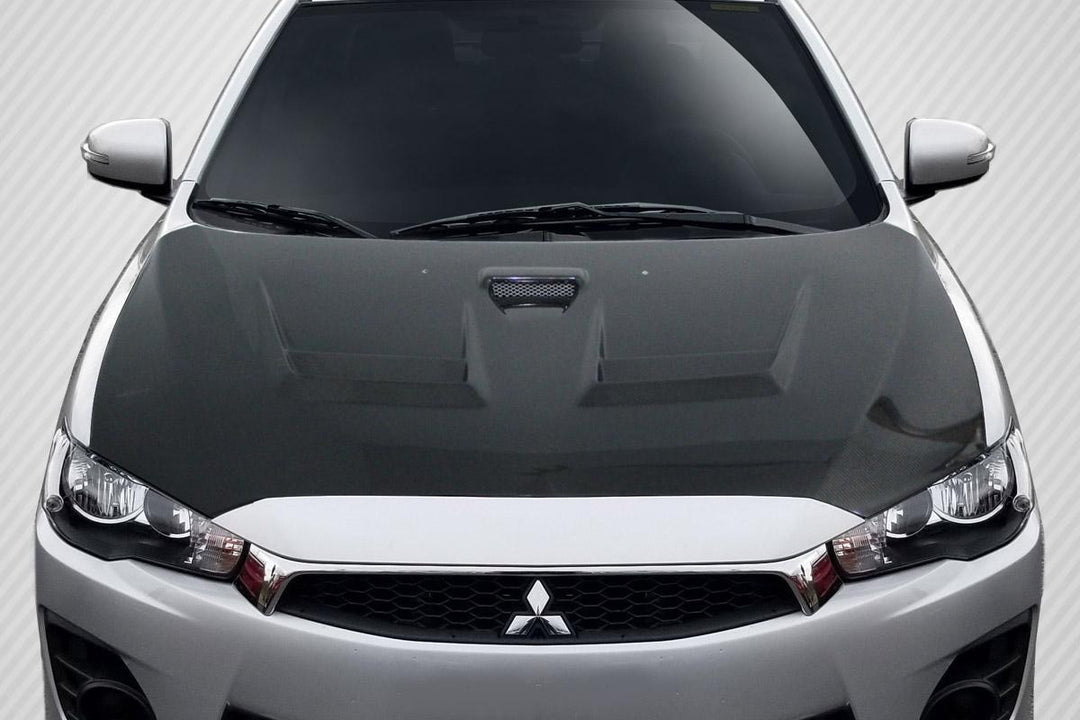Extreme Dimensions Carbon Creations D Spec Hood - 1 Piece - 08-17 Lancer / EVO X
