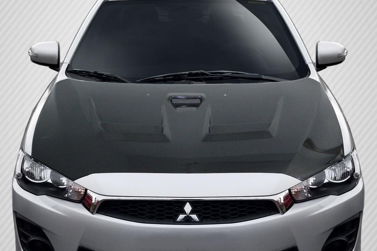 Extreme Dimensions Carbon Creations D Spec Hood - 1 Piece - 08-17 Lancer / EVO X