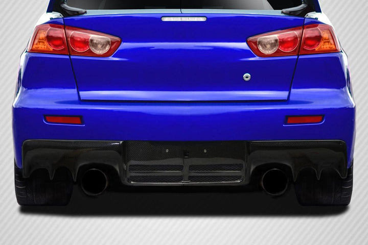 Extreme Dimensions Carbon Creations DriTech OEM Look Rear Diffuser - 1 Piece - 08-17 Lancer / EVO X