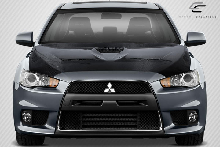 Extreme Dimensions Carbon Creations DriTech Race Hood - 1 Piece - 08-17 Lancer / EVO X