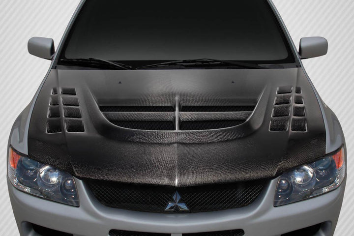 Extreme Dimensions Carbon Creations DriTech VT-X Hood - 1 Piece - EVO 8/9