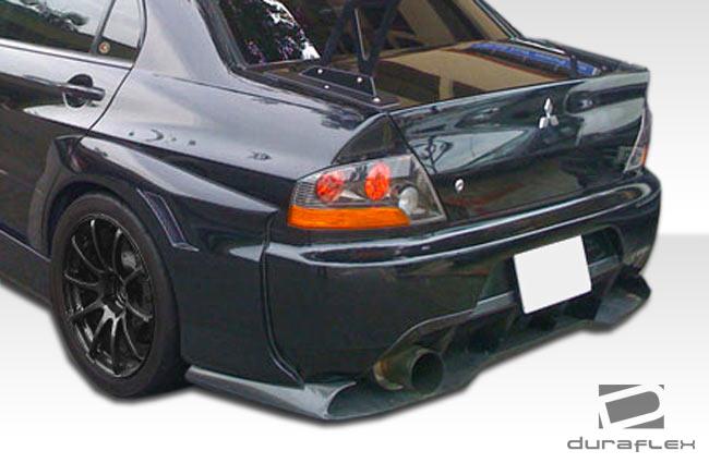 Extreme Dimensions Duraflex VT-X Wide Body Rear Lip Under Spoiler Air Dam with Rear Diffuser - 1 Piece - EVO 8/9