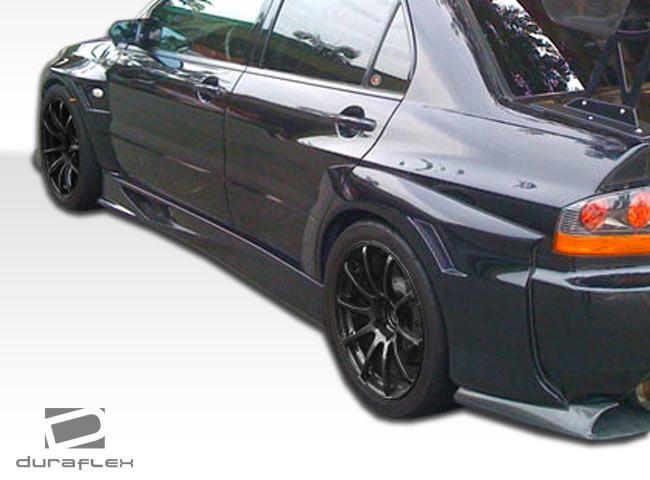 Extreme Dimensions Duraflex VT-X Wide Body Side Skirts Rocker Panels - 2 Piece - EVO 8/9
