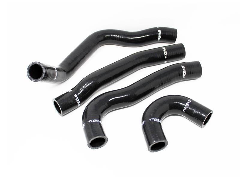 Torque Solution Solution Silicone Radiator Hose Kit - Black for EVO X