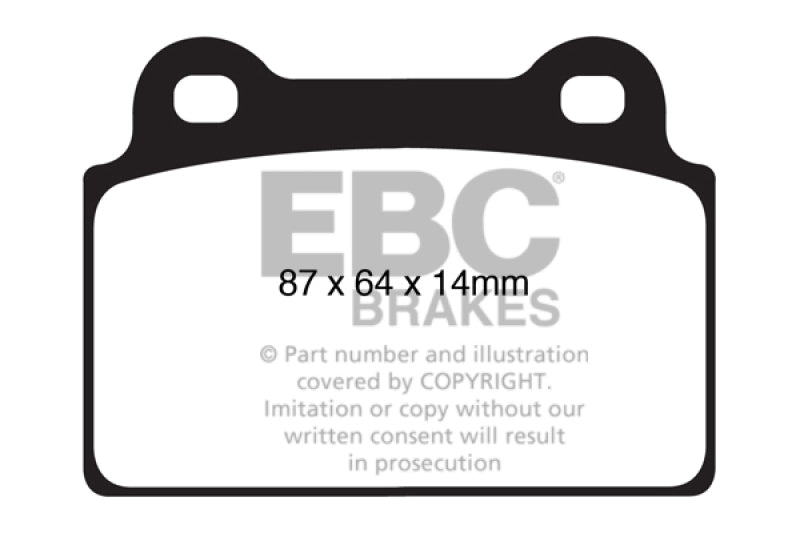 EBC Racing RP-1 Race Rear Brake Pads for EVO X