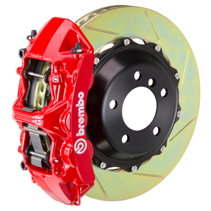 Brembo Front GT BBK 6 Piston Cast 380x32 2pc Rotor Slotted Type-1-Red for EVO X