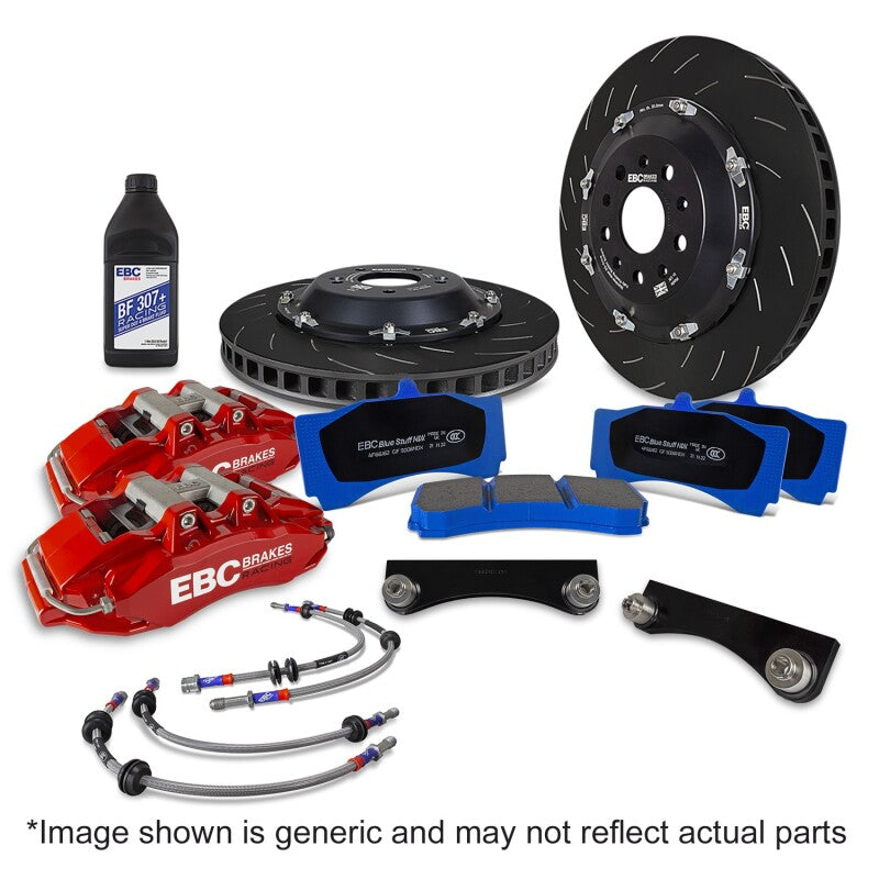 EBC Racing 2.0T Red Apollo-6 Caliper 355mm Rotors Front Big Brake Kit for EVO X