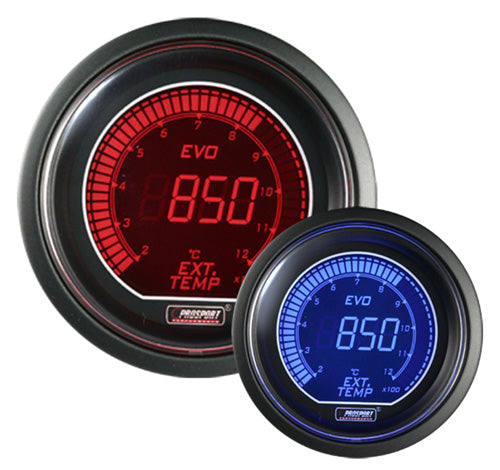 ProSport EVO Series 52mm Celsius EGT Gauge Blue/Red