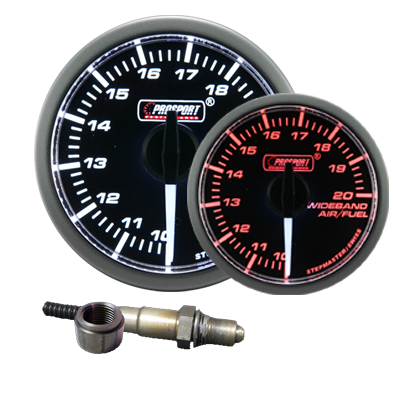 ProSport Premium 52mm Wideband AFR Gauge Amber with White Pointer