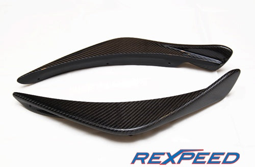 Rexpeed Carbon Fiber RA-Style Canards - EVO 8