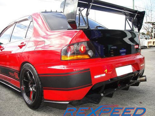 Rexpeed Carbon Fiber VA-Style Rear Diffuser - EVO 9 w/JDM rear bumper