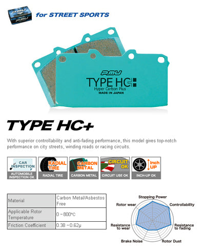 Project MU HC+800 Rear Brake Pads - EVO X