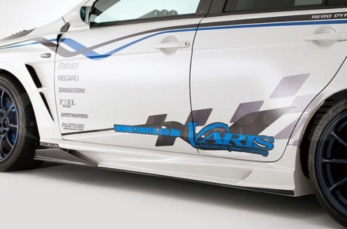 Varis Ver. Ultimate Side Skirt with Air Shroud, FRP for Mitsubishi EVO X 2014 Version Ultimate