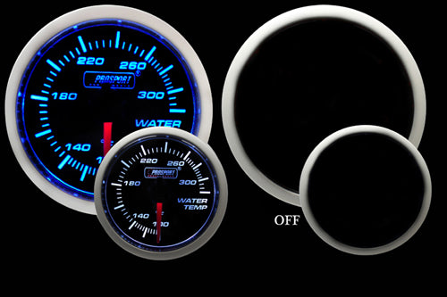 ProSport 52mm Electric Water Temperature Gauge Blue/White