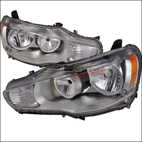 Spec-D Tuning Chrome Euro Headlights - EVO X 08-10