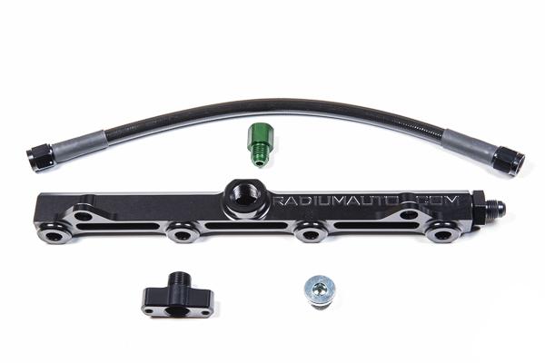 Radium Fuelrail Evo X OEM Configuation Fuel Rail Kit - Black