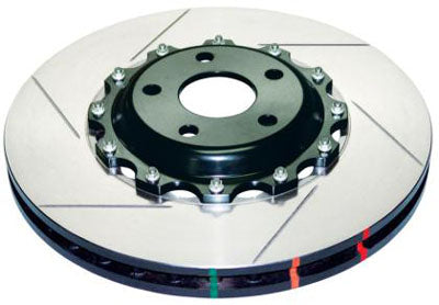 DBA Front Slotted 5000 Series 2 Piece Rotors Assembled w/ Black Hat - 2008-2014 EVO X