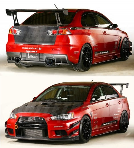 Varis 09' Ver. Side Skirt, carbon for Mitsubishi EVO X 2009 Version
