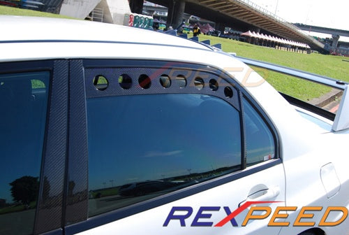 Rexpeed Carbon Fiber Rear Window Vent Set - EVO 8/9
