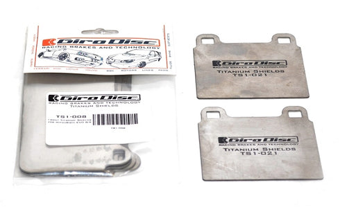 Girodisc Rear Titanium Pad Shields - EVO X