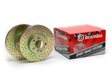 Brembo Drilled Rear Brake Rotors Set - EVO X