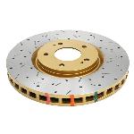 DBA 4000 Series Rotor - Cross Drilled/Slotted Uni-Directional Rotor - Evo 8/9
