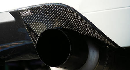 Voltex Carbon Fiber Exhaust Heat Shield - EVO 9 w/JDM Rear Bumper