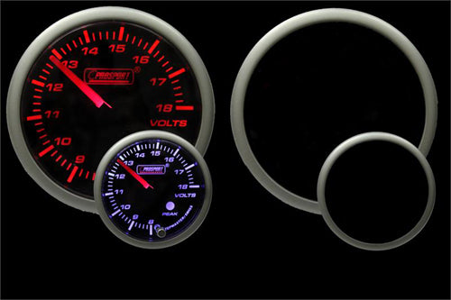 ProSport Premium 52mm Electric Volt Gauge Amber/White