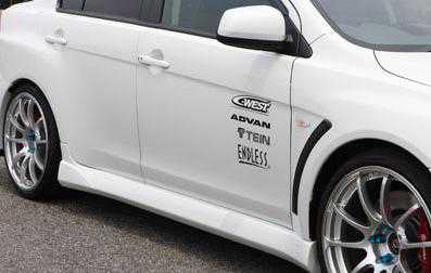 C West Side Skirts Set PFRP - EVO X