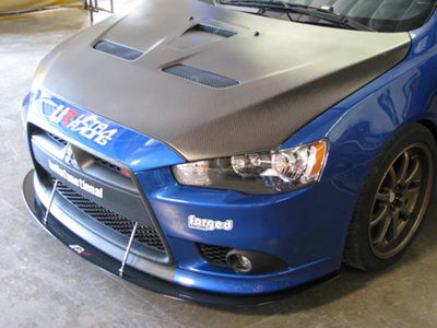 APR Front Splitter w/Rods - Lancer Ralliart 2009+