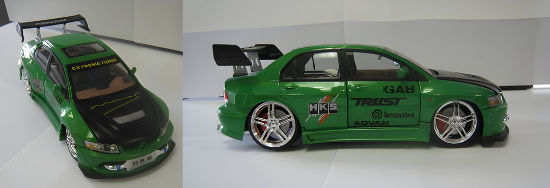 Limited Edition 2003 Lancer EVO 8 Mini Green Car **ONLY 1 LEFT AVAILABLE!**