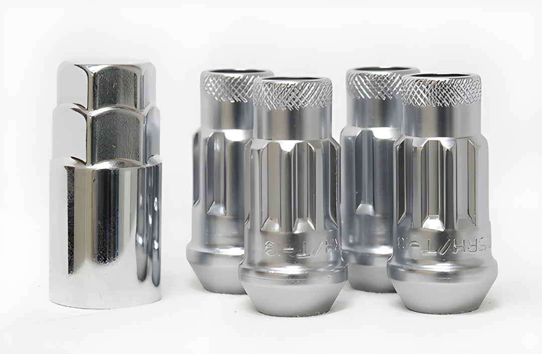 Muteki SR48 Black Open End Locking Lug Nut Set of 4 - 12x1.50 48mm