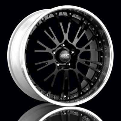 O.Z Botticelli III Black w/Polished Lip Forged 19" Rims Set (4) EVO 8/9