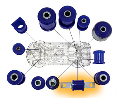 WORKS USB (Urethane Suspension Bushing) Rear UCA, Forward - EVO 8/9