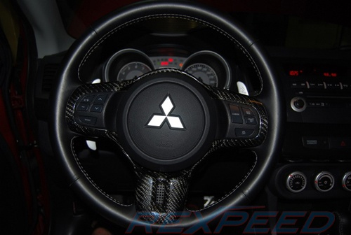 Rexpeed Carbon Fiber Steering Wheel Cover Evo X C West