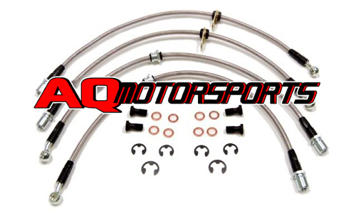 AQ Motorsports Stainless Steel Brake Line Set - EVO 8/9