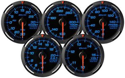 Defi Blue Racer 60mm PSI Exhaust Temperature Gauge :: Defi Blue 