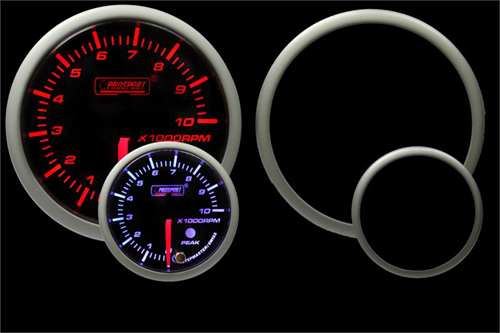 ProSport Premium 60mm Electric Tachometer Amber/White