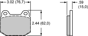 Wilwood ProMatrix Rear Brake Pads - EVO 8/9