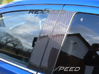 Rexpeed Evo X Carbon Fiber 6 pc Pillar Trim