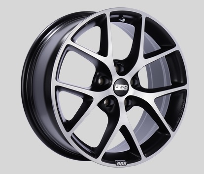 BBS SR 18x8 5x114.3 ET50 Satin Black Diamond Cut Face Wheels -82mm PFS/Clip Required