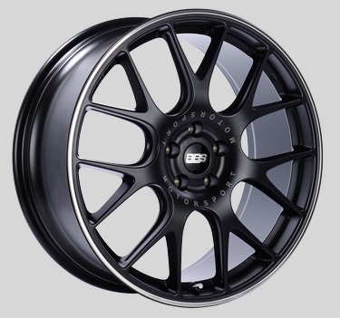 BBS CH-R 20x8.5 5x114.3 ET38 Satin Black Polished Rim Protector Wheels -82mm PFS/Clip Required