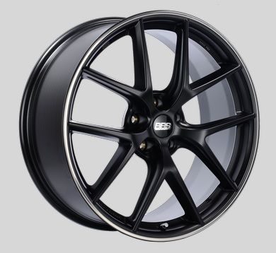 BBS CI-R 20x8.5 5x114.3 ET40 Satin Black Polished Rim Protector Wheels -82mm PFS/Clip Required