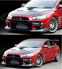 VARIS Front Spoiler, Carbon for Mitsubishi EVO X CZ4A Version